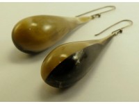 Серьги из рога в форме капель