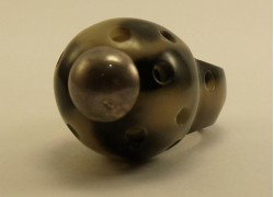 Кольцо из рога с серебром