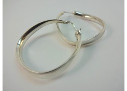 Серьги серебряные витые круглые