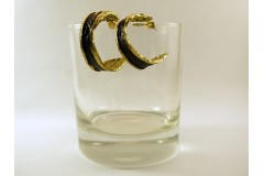 Серьги кольца черные маленькие из бронзы