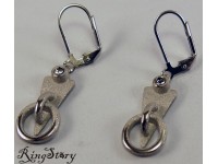 Серьги родированные со Swarovski