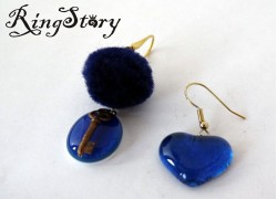 Серьги из стекла Мурано синие