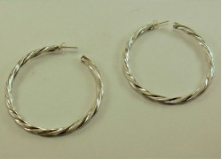 Серьги серебряные витые