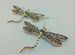 Серьги серебряные "Стрекозы"